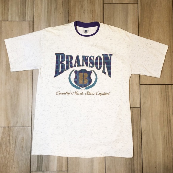 Vintage 90s Branson Missouri Tee Shirt + Live Country Music Capital Retro - Picture 1 of 3